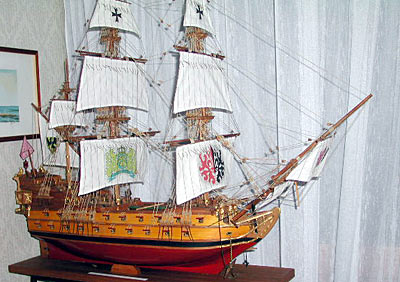 Le Friedrich Wilhem, avec ses nouvelles voiles